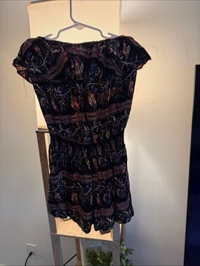 Black Floral Off-Shoulder Romper